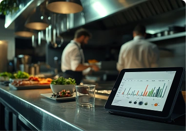 control digital de consumo en comedor empresarial